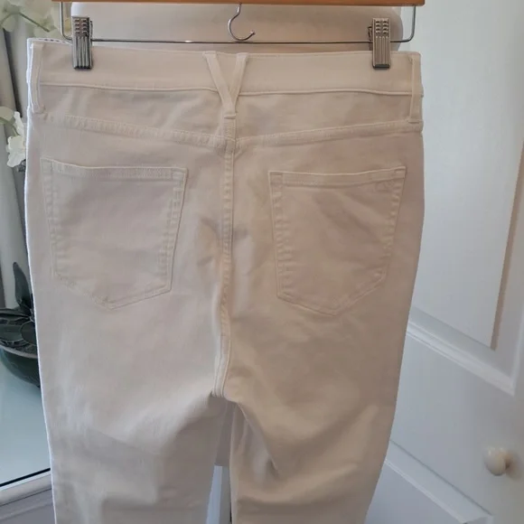 Vineyard Vines Womens White Stretch Denim Crop Flare Jeans Raw Hem S-10 - Picture 5 of 10